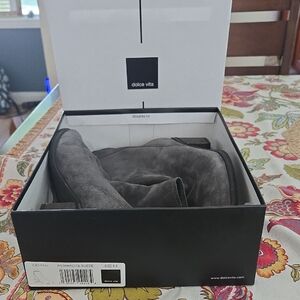 Dolce Vita Gray Cassius Anthracite Suede Women's Heeled Boots